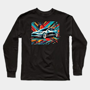 Tesla Model 3 Long Sleeve T-Shirt